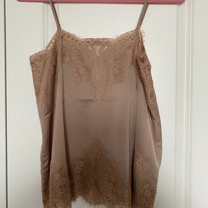 Tan Lace Top